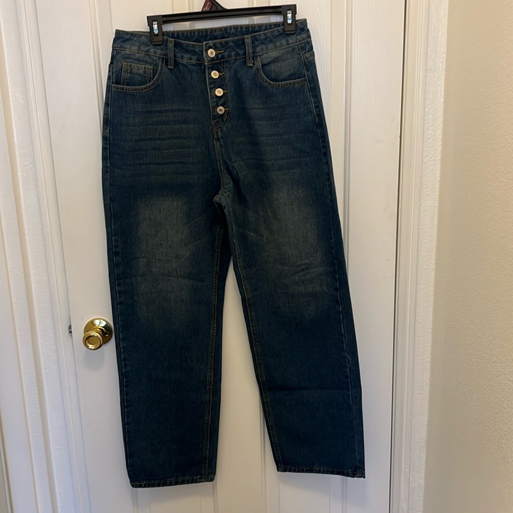 Women’s Button up Women Wide Leg Jeans